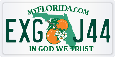 FL license plate EXGJ44