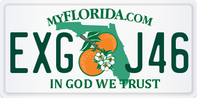FL license plate EXGJ46