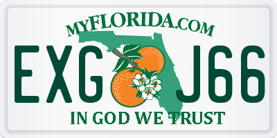 FL license plate EXGJ66