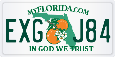 FL license plate EXGJ84