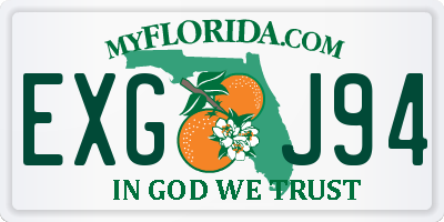 FL license plate EXGJ94