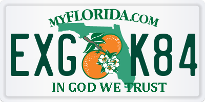 FL license plate EXGK84
