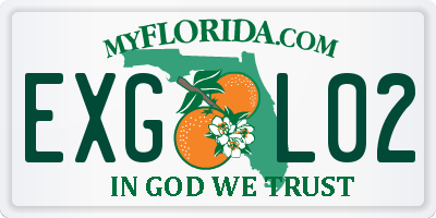 FL license plate EXGL02