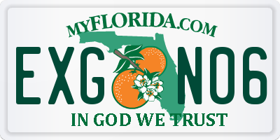 FL license plate EXGN06