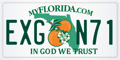 FL license plate EXGN71