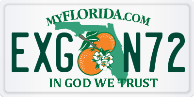 FL license plate EXGN72