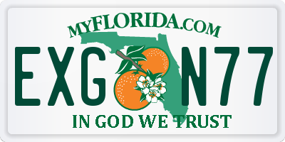 FL license plate EXGN77