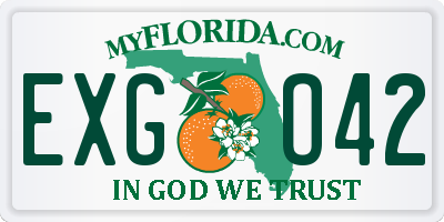 FL license plate EXGO42
