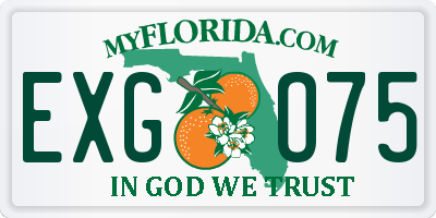 FL license plate EXGO75
