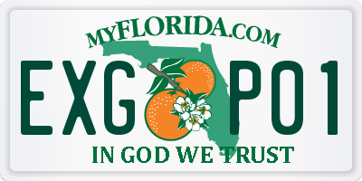 FL license plate EXGP01