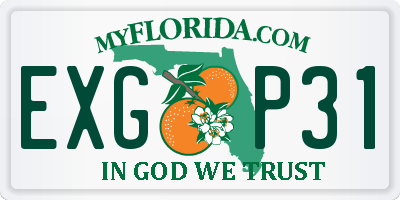 FL license plate EXGP31