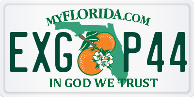FL license plate EXGP44