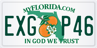 FL license plate EXGP46