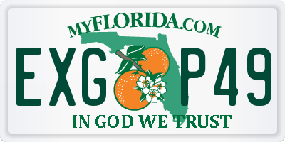 FL license plate EXGP49