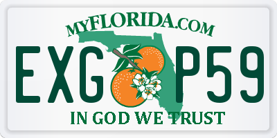 FL license plate EXGP59