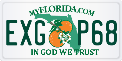 FL license plate EXGP68