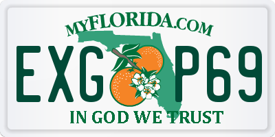 FL license plate EXGP69