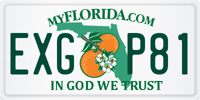 FL license plate EXGP81