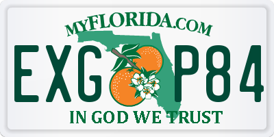 FL license plate EXGP84