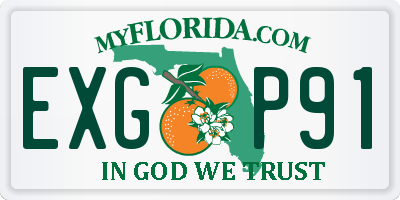 FL license plate EXGP91