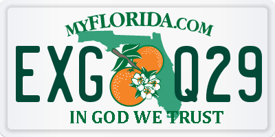 FL license plate EXGQ29