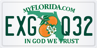 FL license plate EXGQ32