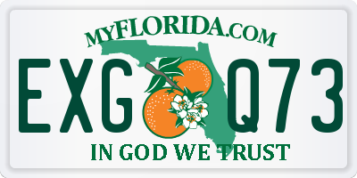 FL license plate EXGQ73