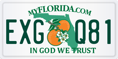 FL license plate EXGQ81