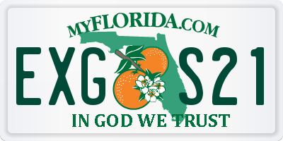 FL license plate EXGS21