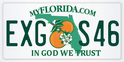FL license plate EXGS46
