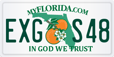 FL license plate EXGS48