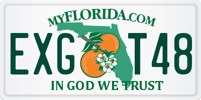 FL license plate EXGT48