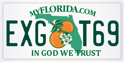 FL license plate EXGT69