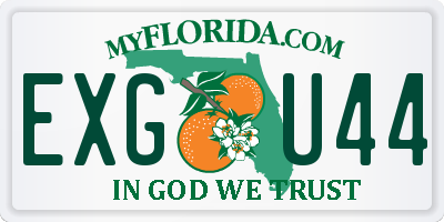 FL license plate EXGU44