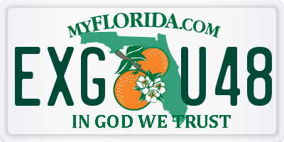 FL license plate EXGU48