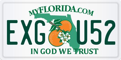 FL license plate EXGU52