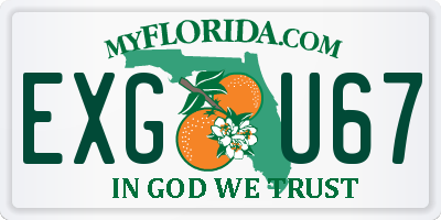 FL license plate EXGU67