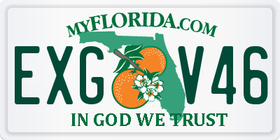 FL license plate EXGV46