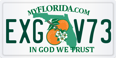 FL license plate EXGV73