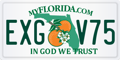 FL license plate EXGV75