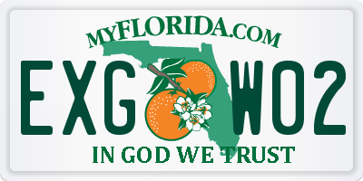 FL license plate EXGW02
