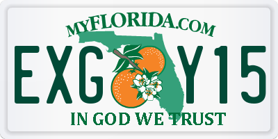 FL license plate EXGY15