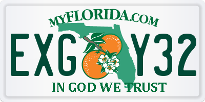 FL license plate EXGY32