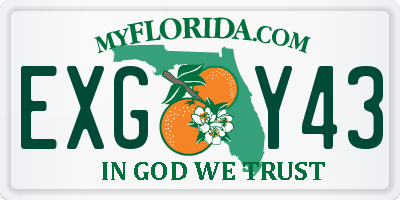 FL license plate EXGY43