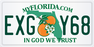 FL license plate EXGY68