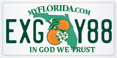 FL license plate EXGY88