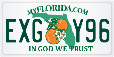 FL license plate EXGY96