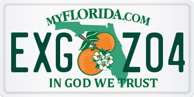 FL license plate EXGZ04