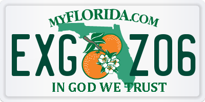 FL license plate EXGZ06