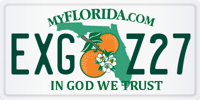 FL license plate EXGZ27